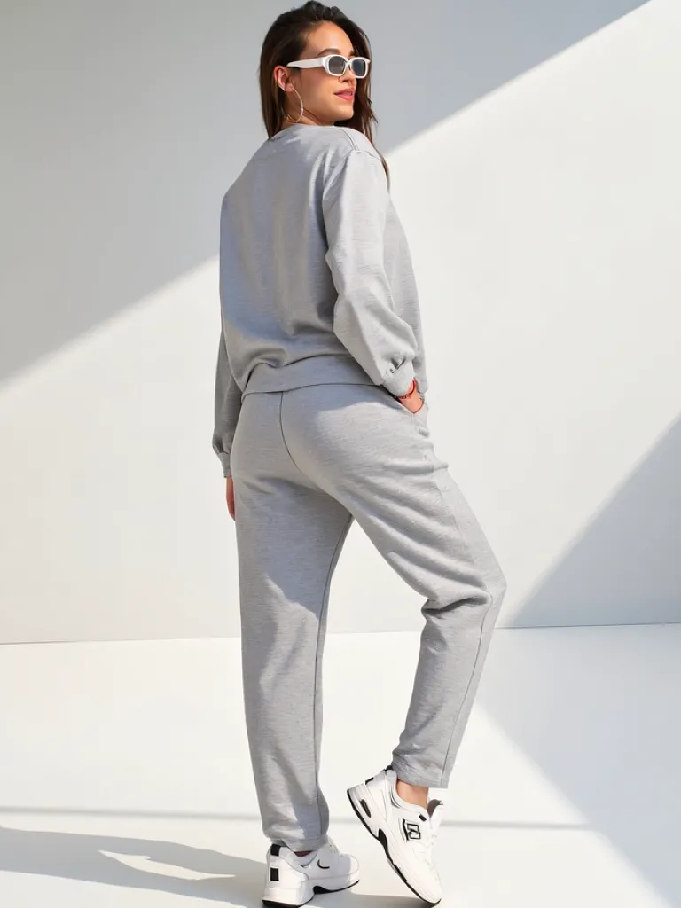 Sale Wiskozowy damski komplet z printem Damskie Komplety Damskie