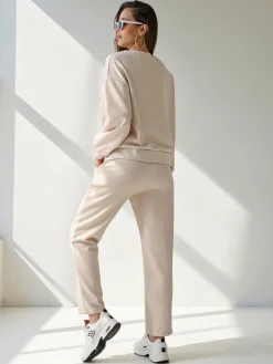 Best Wiskozowy damski komplet z printem Damskie Komplety Damskie