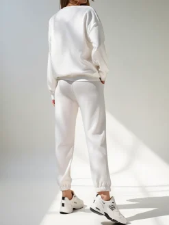 Outlet Wiskozowy damski komplet z kwiatem Damskie Komplety Damskie