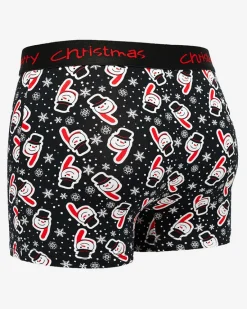 Online Świąteczne czarne bokserki męskie Majtki