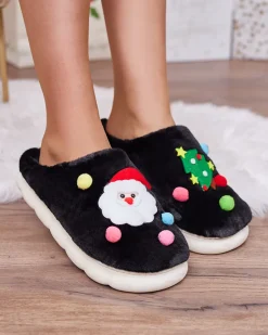 Outlet Świąteczne damskie kapcie w kolorze m Fertemse Kapcie