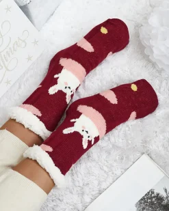 Clearance Świąteczne damskie zimowe skarpetki z zwężeniami Skarpetki