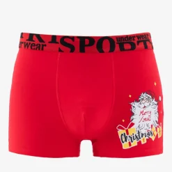 Discount Świąteczne męskie bokserki czerwone Majtki