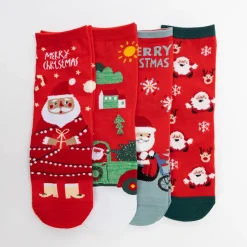 Sale Świąteczne skarpetki w pudełku 4/pak Skarpetki|Skarpetki