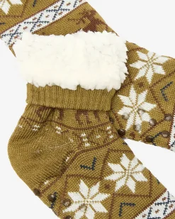 Clearance Świąteczne zielone męskie skarpetki ocieplane Skarpetki