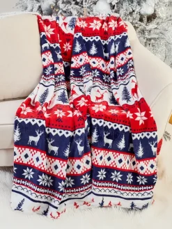 Sale Świąteczny koc narzutka 200x220 Koce