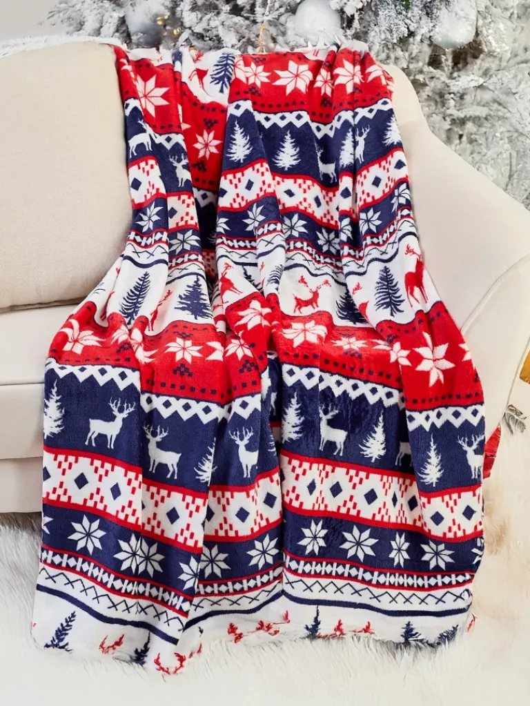 Sale Świąteczny koc narzutka 200x220 Koce