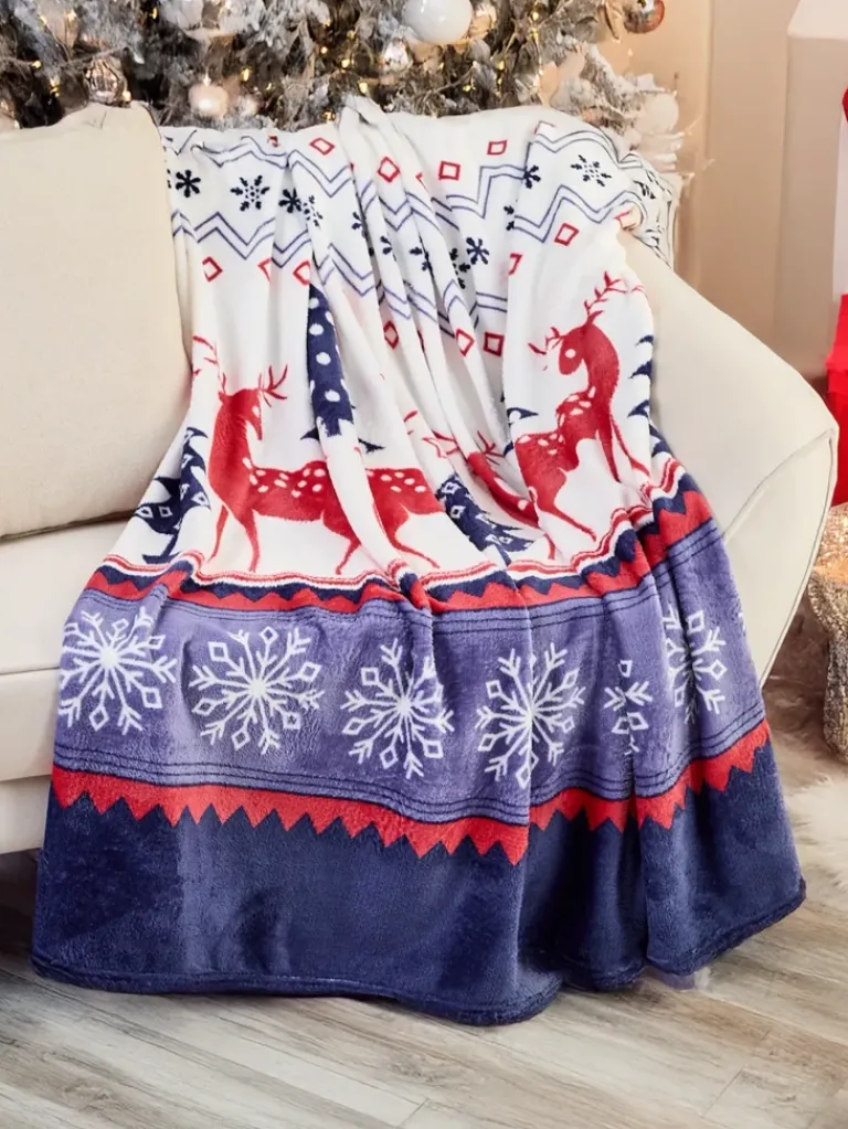 New Świąteczny koc narzutka 200x220 Koce