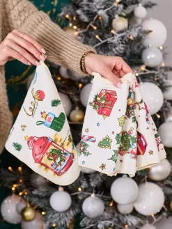 Best Świąteczny komplet 4 ściereczek kuchennych Merry Xmas Ściereczki