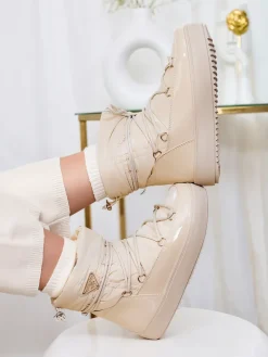 Online Wsuwane botki a'la śniegowce damskie w kolorze m Vevnose Śniegowce|Botki Z Delikatnym Ociepleniem