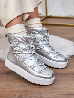 New Wsuwane botki a'la śniegowce damskie w kolorze m Vevnose Śniegowce|Botki Z Delikatnym Ociepleniem