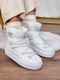 Online Wsuwane botki a'la śniegowce damskie w kolorze m Vevnose Śniegowce|Botki Z Delikatnym Ociepleniem