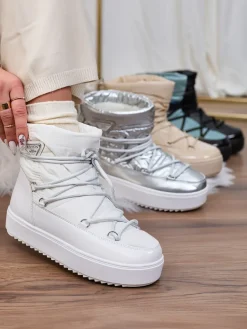 Online Wsuwane botki a'la śniegowce damskie w kolorze m Vevnose Śniegowce|Botki Z Delikatnym Ociepleniem