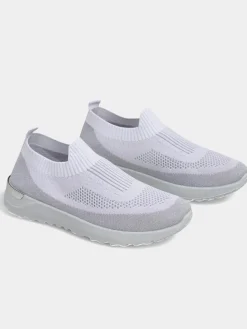 Outlet Wsuwane damskie materiałowe buty sportowe Terrifa Damskie Bieganie, Ćwiczenia I Trening