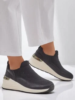 Sale Wsuwane damskie buty sportowe z cyrkoniami Elera Damskie Sneakersy