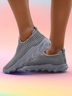 Outlet Wsuwane damskie materiałowe buty sportowe Erra Damskie Bieganie, Ćwiczenia I Trening