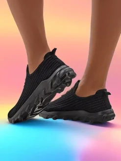 Wsuwane damskie materiałowe buty sportowe Erra Damskie Bieganie, Ćwiczenia I Trening