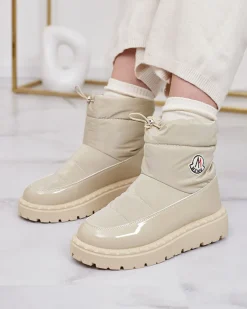 Clearance Wsuwane śniegowce damskie w jasnom kolorze Ireda Śniegowce|Botki Z Delikatnym Ociepleniem