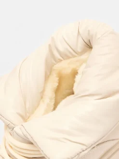 Best Wsuwane śniegowce damskie w kremowym kolorze Dabenda Śniegowce|Botki Z Grubym Ociepleniem