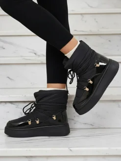 Outlet Wsuwane śniegowce damskie w m kolorze Dabenda Śniegowce|Botki Z Grubym Ociepleniem