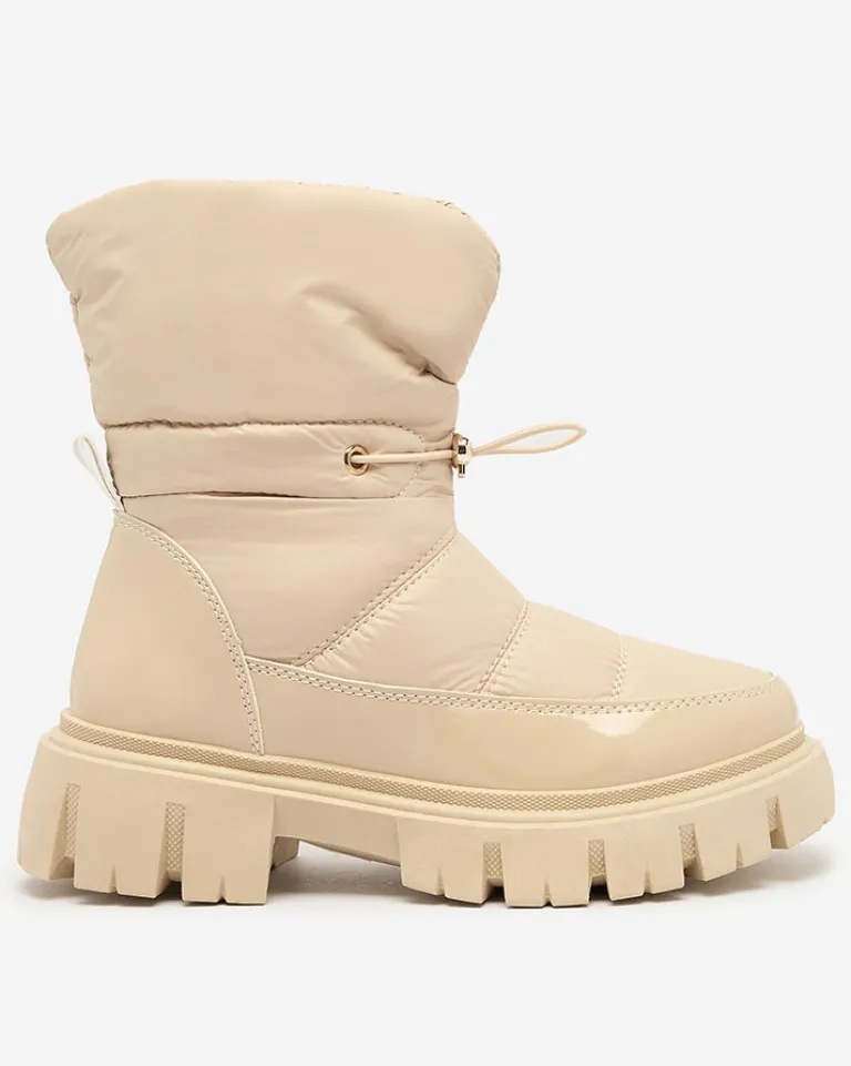 Clearance Wsuwane śniegowce damskie w m kolorze Sadella Śniegowce|Botki Z Grubym Ociepleniem