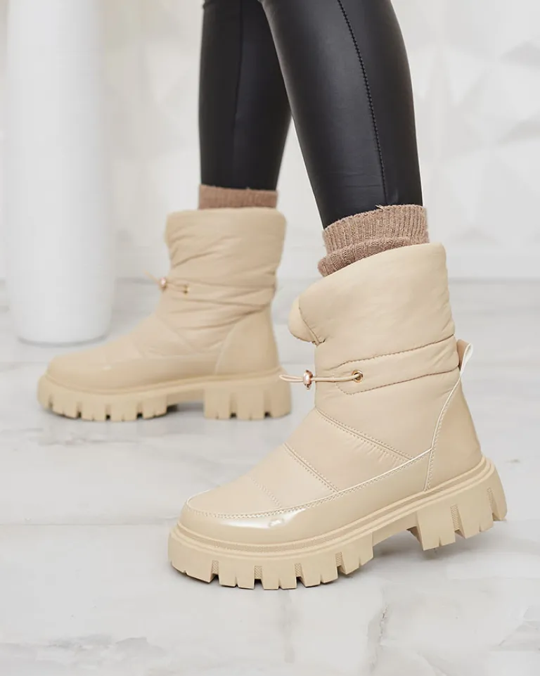 Clearance Wsuwane śniegowce damskie w m kolorze Sadella Śniegowce|Botki Z Grubym Ociepleniem