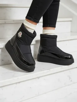 Sale Wsuwane śniegowce damskie w m kolorze Ademra Śniegowce|Botki Z Grubym Ociepleniem