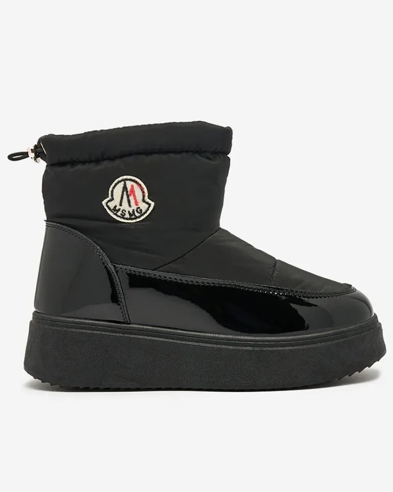 Sale Wsuwane śniegowce damskie w m kolorze Ademra Śniegowce|Botki Z Grubym Ociepleniem