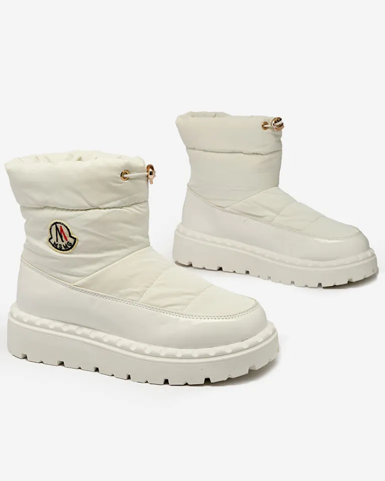 Discount Wsuwane śniegowce damskie w m kolorze Ireda Śniegowce|Botki Z Delikatnym Ociepleniem