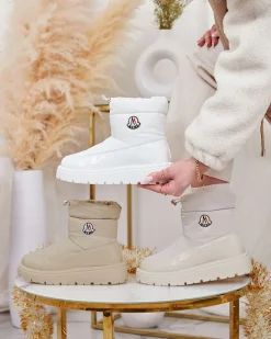 Discount Wsuwane śniegowce damskie w m kolorze Ireda Śniegowce|Botki Z Delikatnym Ociepleniem