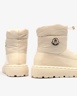 Outlet Wsuwane śniegowce damskie w kremowym kolorze Ireda Śniegowce|Botki Z Delikatnym Ociepleniem