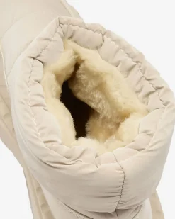 Outlet Wsuwane śniegowce damskie w kremowym kolorze Ireda Śniegowce|Botki Z Delikatnym Ociepleniem