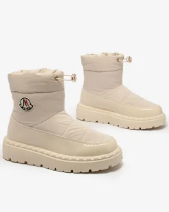 Outlet Wsuwane śniegowce damskie w kremowym kolorze Ireda Śniegowce|Botki Z Delikatnym Ociepleniem