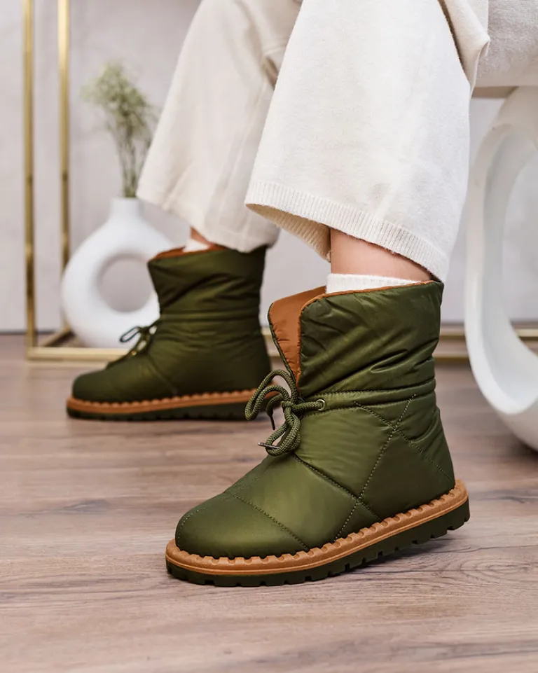 Outlet Wsuwane śniegowce damskie w kolorze m Nevonsis Śniegowce|Botki Z Delikatnym Ociepleniem