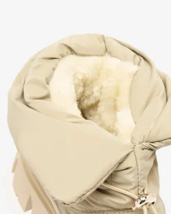 Discount Wsuwane śniegowce damskie w jasnom kolorze Sadella Śniegowce|Botki Z Grubym Ociepleniem