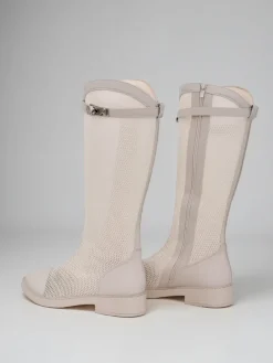 New Wysokie ażurowe damskie botki Ovittole Botki Bez Ocieplenia|Botki Na Płaskim Obcasie