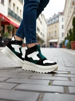 New Wysokie damskie buty sportowe Geeky Damskie Sneakersy