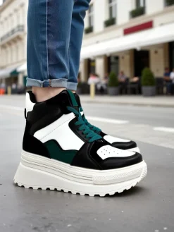 New Wysokie damskie buty sportowe Geeky Damskie Sneakersy