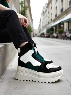 New Wysokie damskie buty sportowe Geeky Damskie Sneakersy