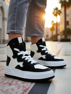 New Wysokie damskie buty sportowe Quiedy Damskie Sneakersy