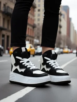 New Wysokie damskie buty sportowe Quiedy Damskie Sneakersy