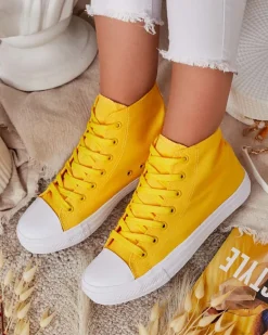 Discount Wysokie trampki damskie Hirria Trampki