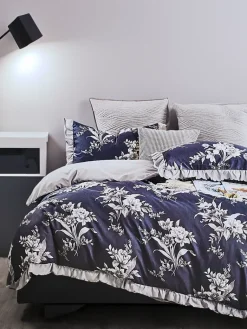 New Wzorzysta pościel z falbanką 160x200 komplet 3 CZĘŚCI 160 X 200 Cm