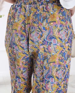 Best Wzorzyste szerokie spodnie damskie w kolorze m Spodnie Materiałowe