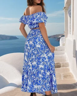 Best Wzorzysty damski komplet Damskie Komplety Damskie