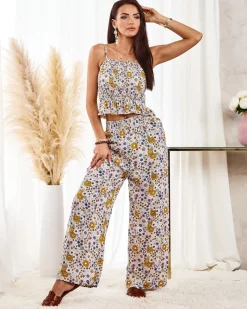 Outlet Wzorzysty damski komplet w kolorze m Damskie Komplety Damskie