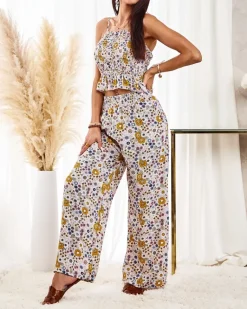 Outlet Wzorzysty damski komplet w kolorze m Damskie Komplety Damskie