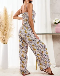 Outlet Wzorzysty damski komplet w kolorze m Damskie Komplety Damskie