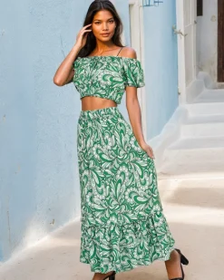 Outlet Wzorzysty komplet damski Damskie Komplety Damskie