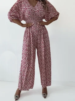 Wzorzysty kombinezon damski Kombinezony